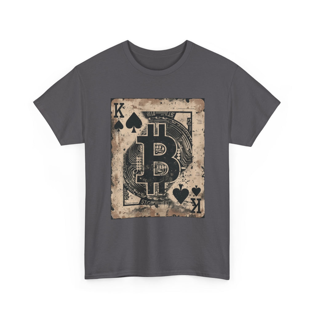 Bitcoin King Playing Card T-Shirt — Vintage Crypto Ace Tee