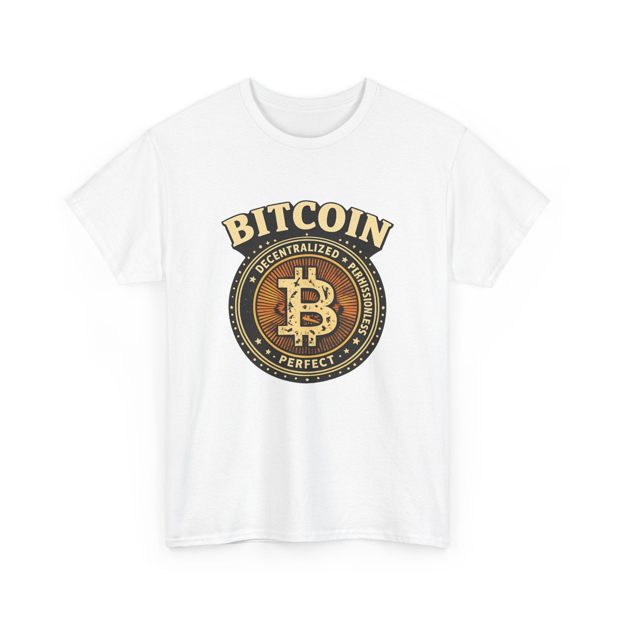 Bitcoin Crest T-Shirt – Vintage Crypto Logo Tee