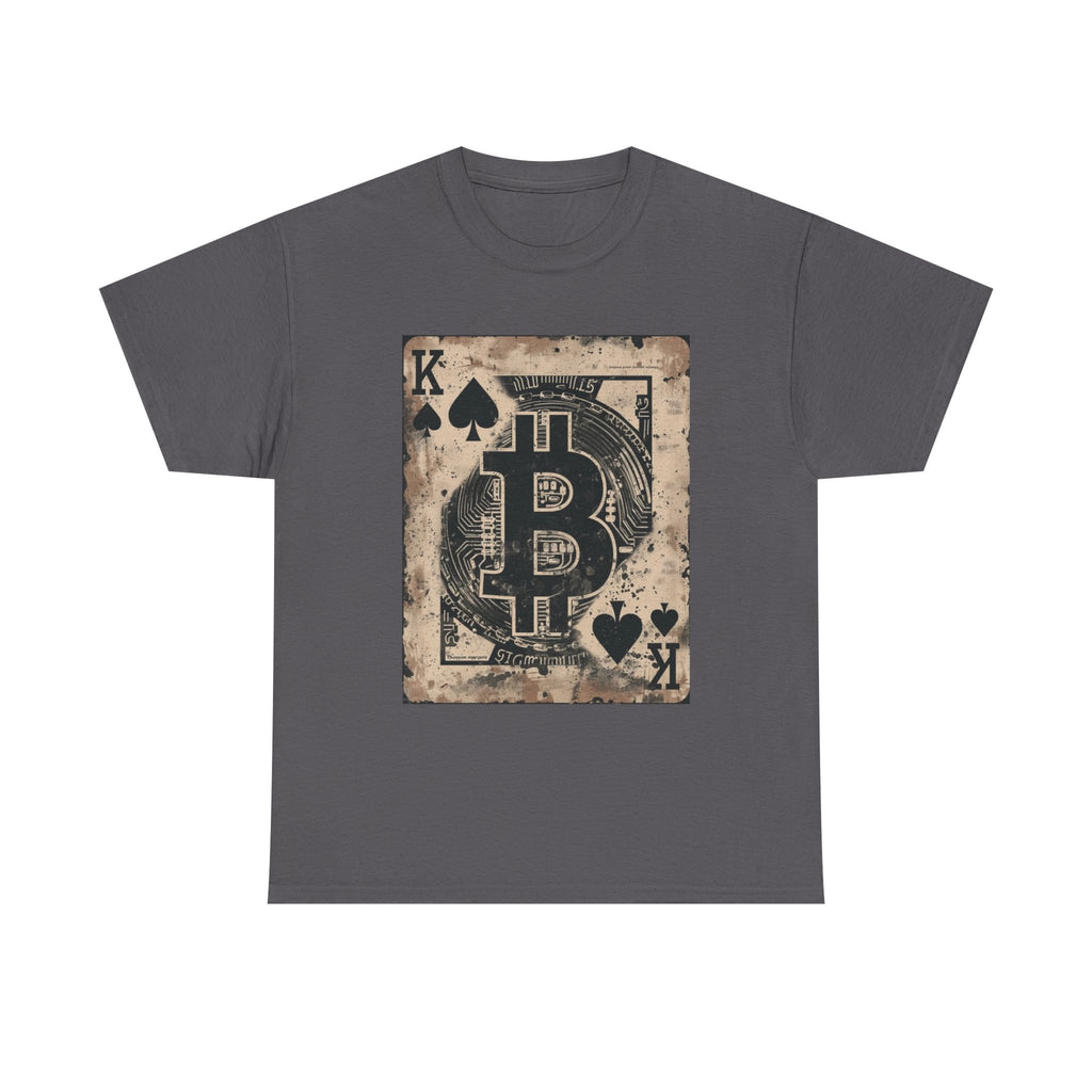 Bitcoin King Playing Card T-Shirt — Vintage Crypto Ace Tee