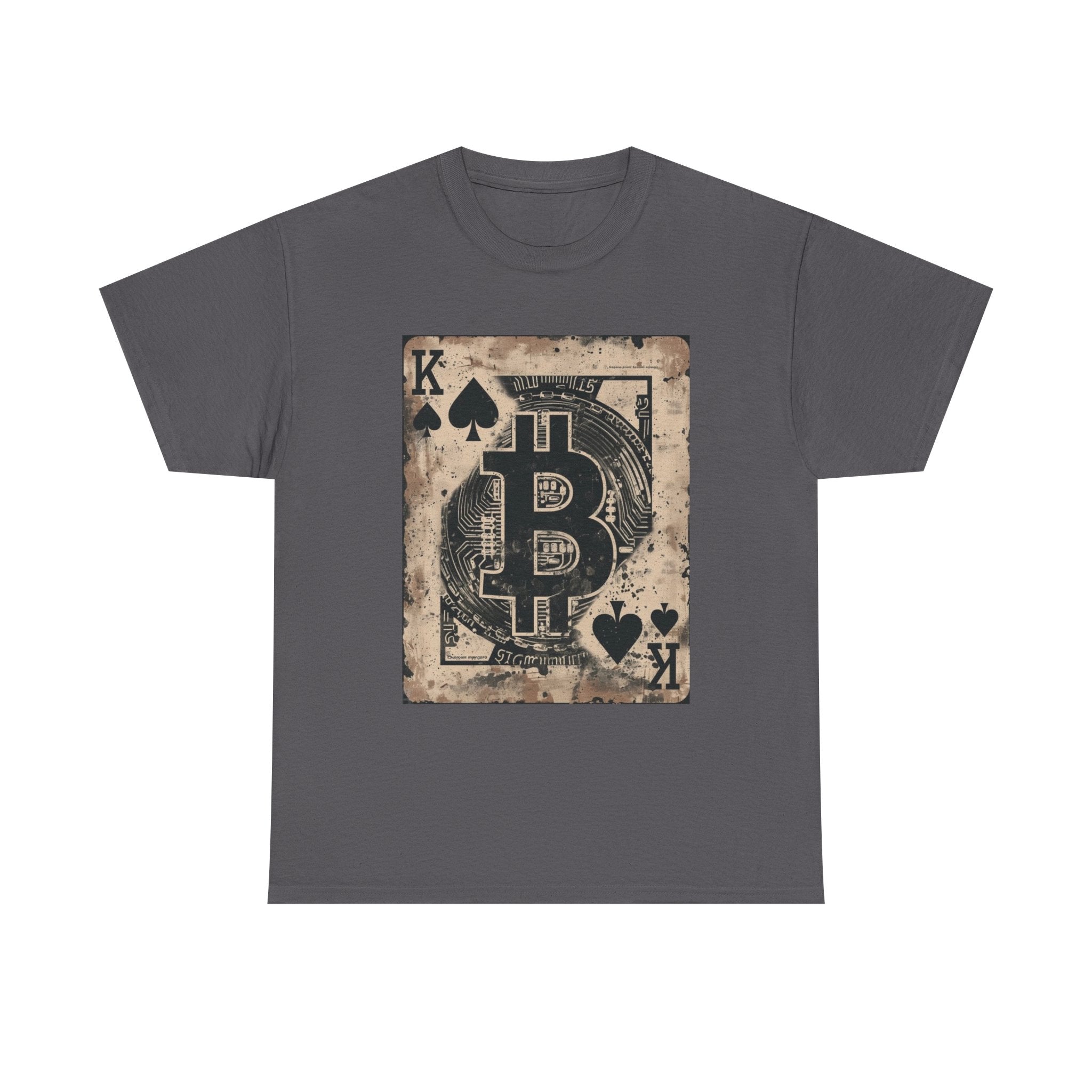Bitcoin King Playing Card T-Shirt — Vintage Crypto Ace Tee