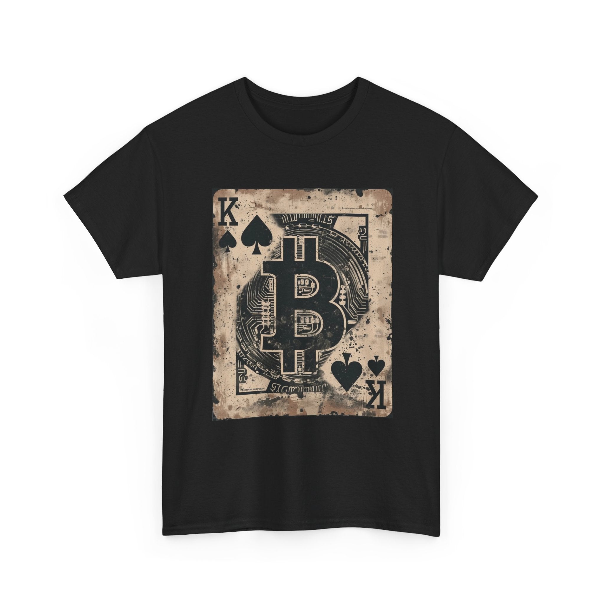 Bitcoin King Playing Card T-Shirt — Vintage Crypto Ace Tee