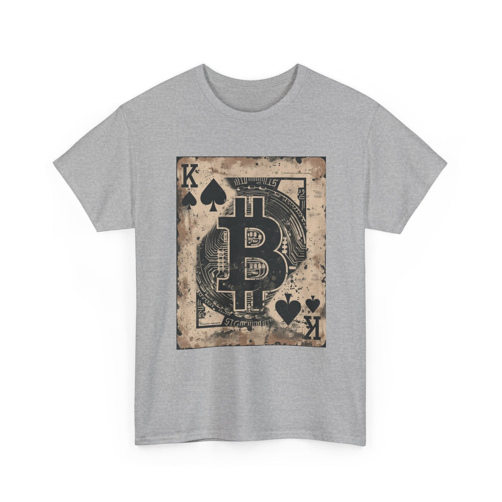 Bitcoin King Playing Card T-Shirt — Vintage Crypto Ace Tee