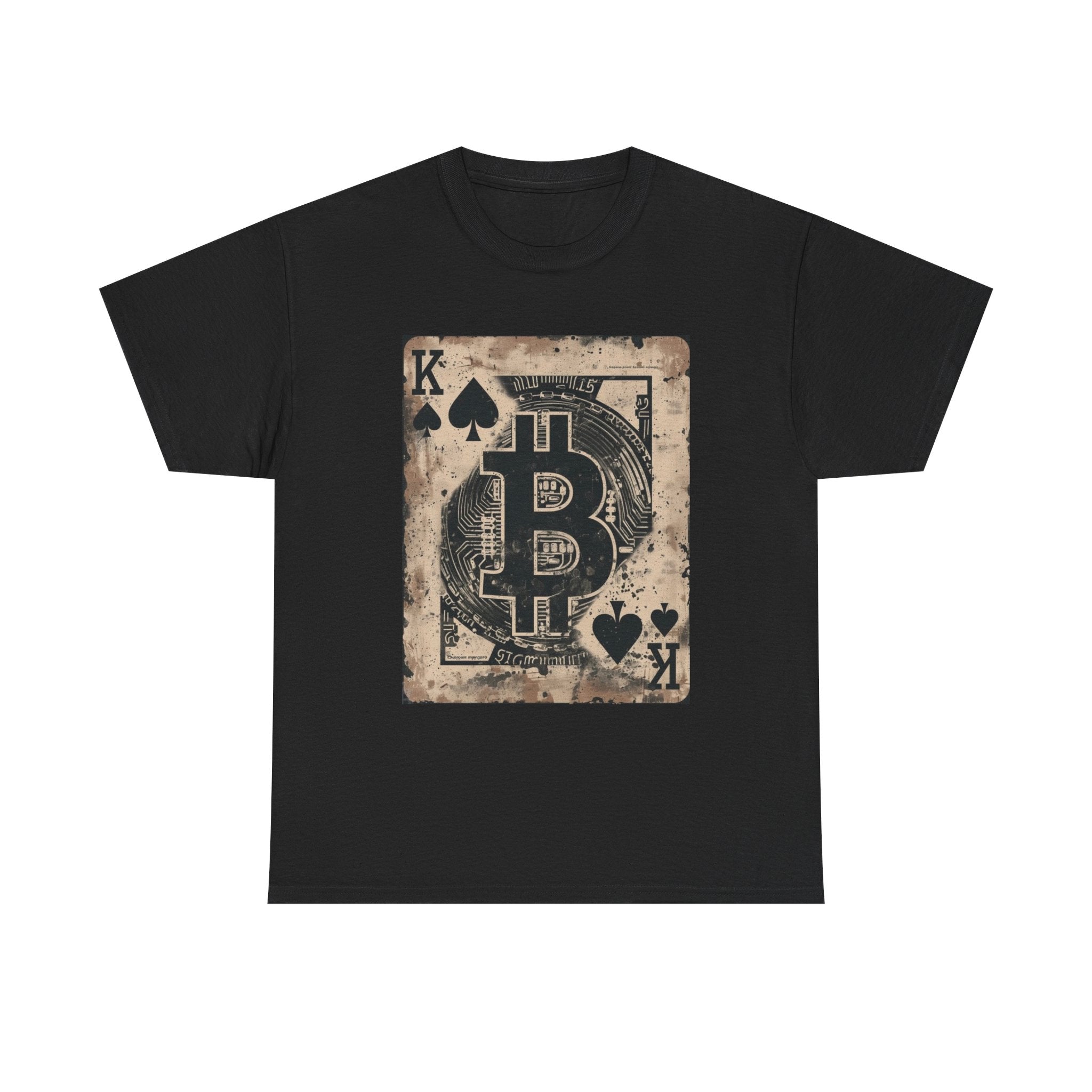 Bitcoin King Playing Card T-Shirt — Vintage Crypto Ace Tee