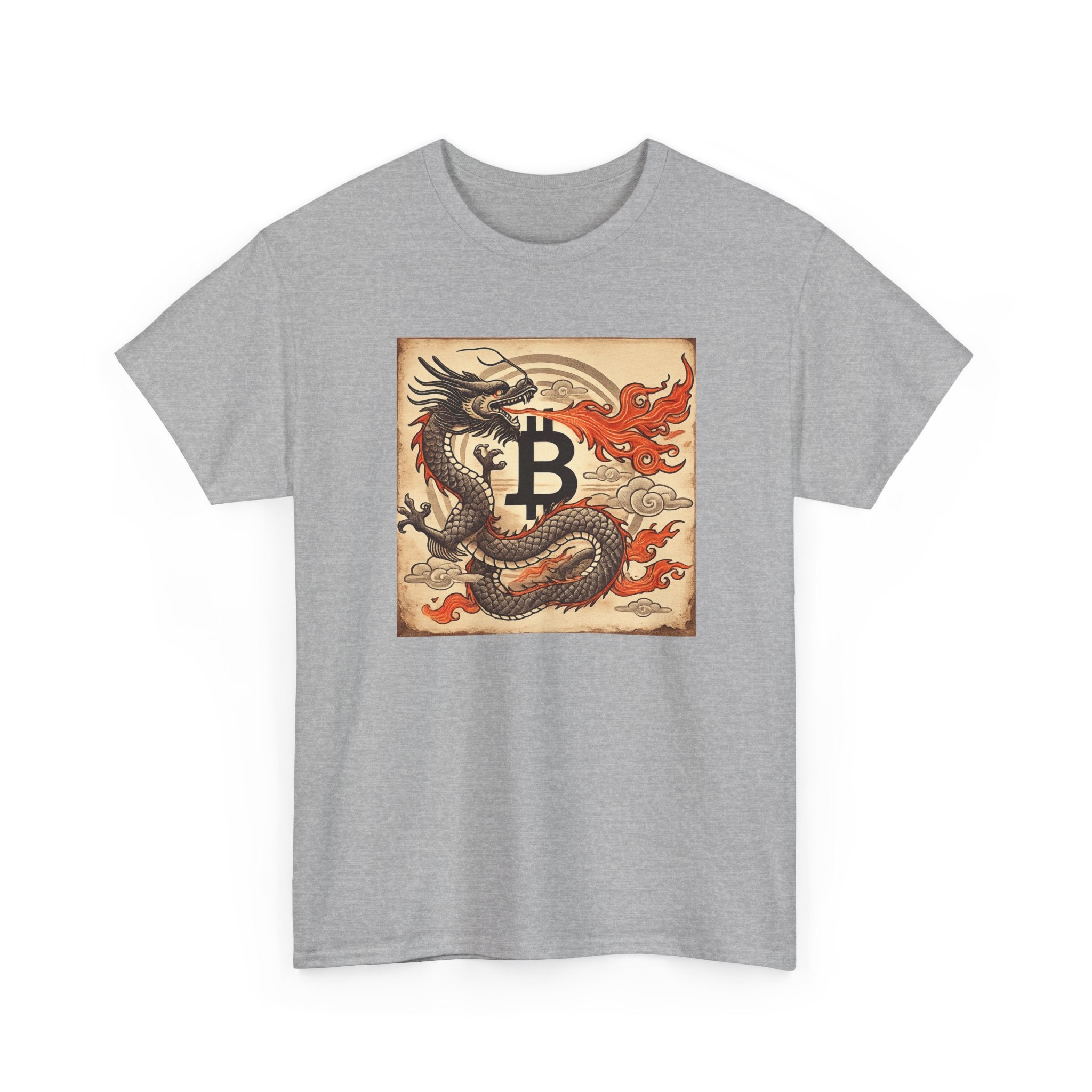 Bitcoin Dragon T-Shirt — Vintage Asian-Inspired Crypto Tee