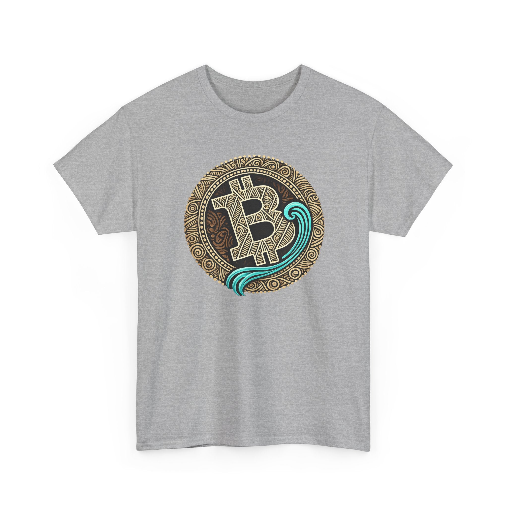 Bitcoin Wave T-Shirt — Tribal Crypto Logo Tee