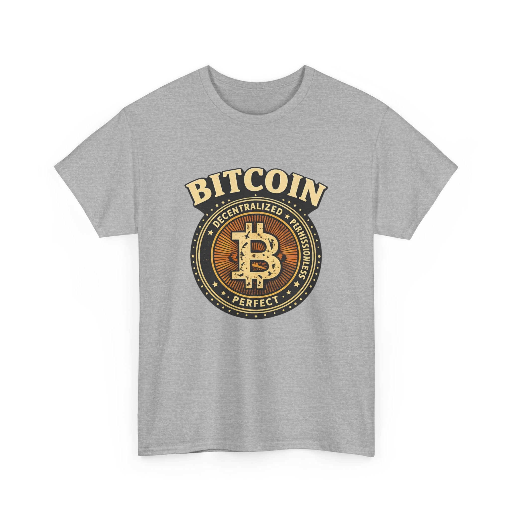 Bitcoin Crest T-Shirt – Vintage Crypto Logo Tee