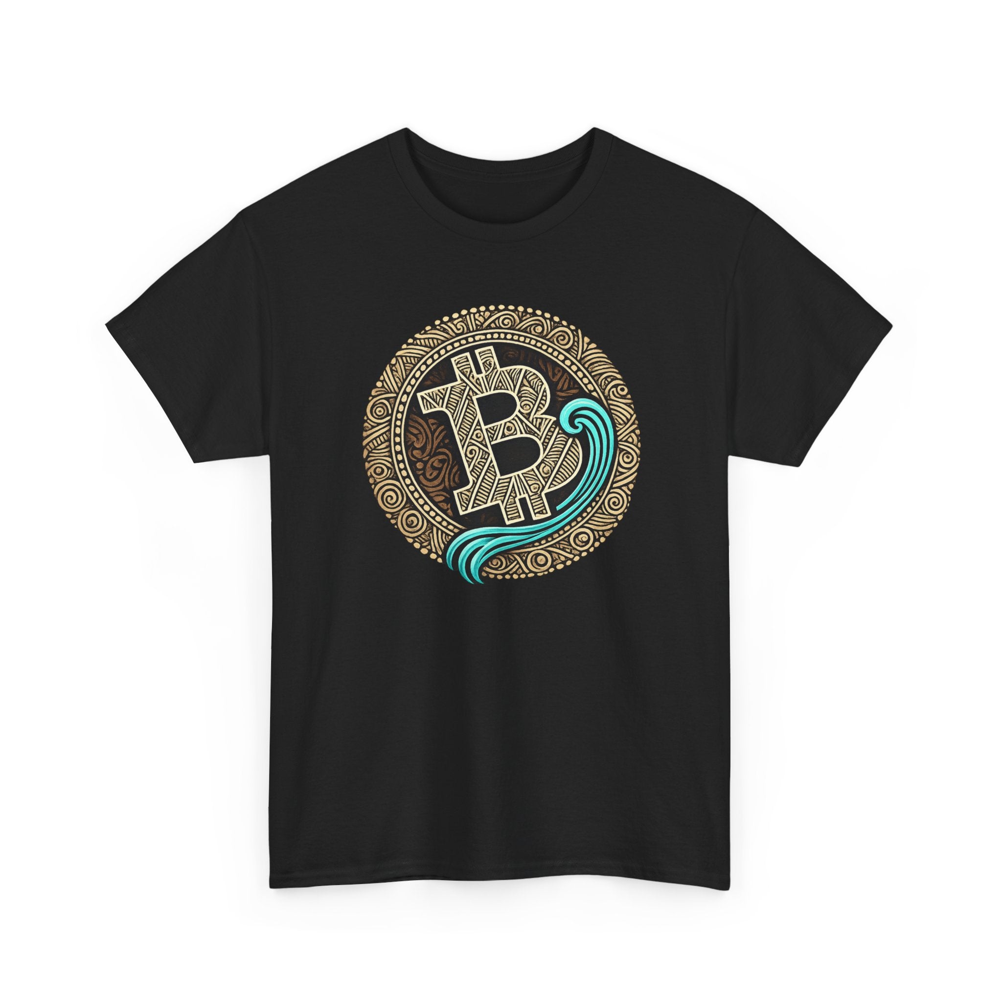 Bitcoin Wave T-Shirt — Tribal Crypto Logo Tee