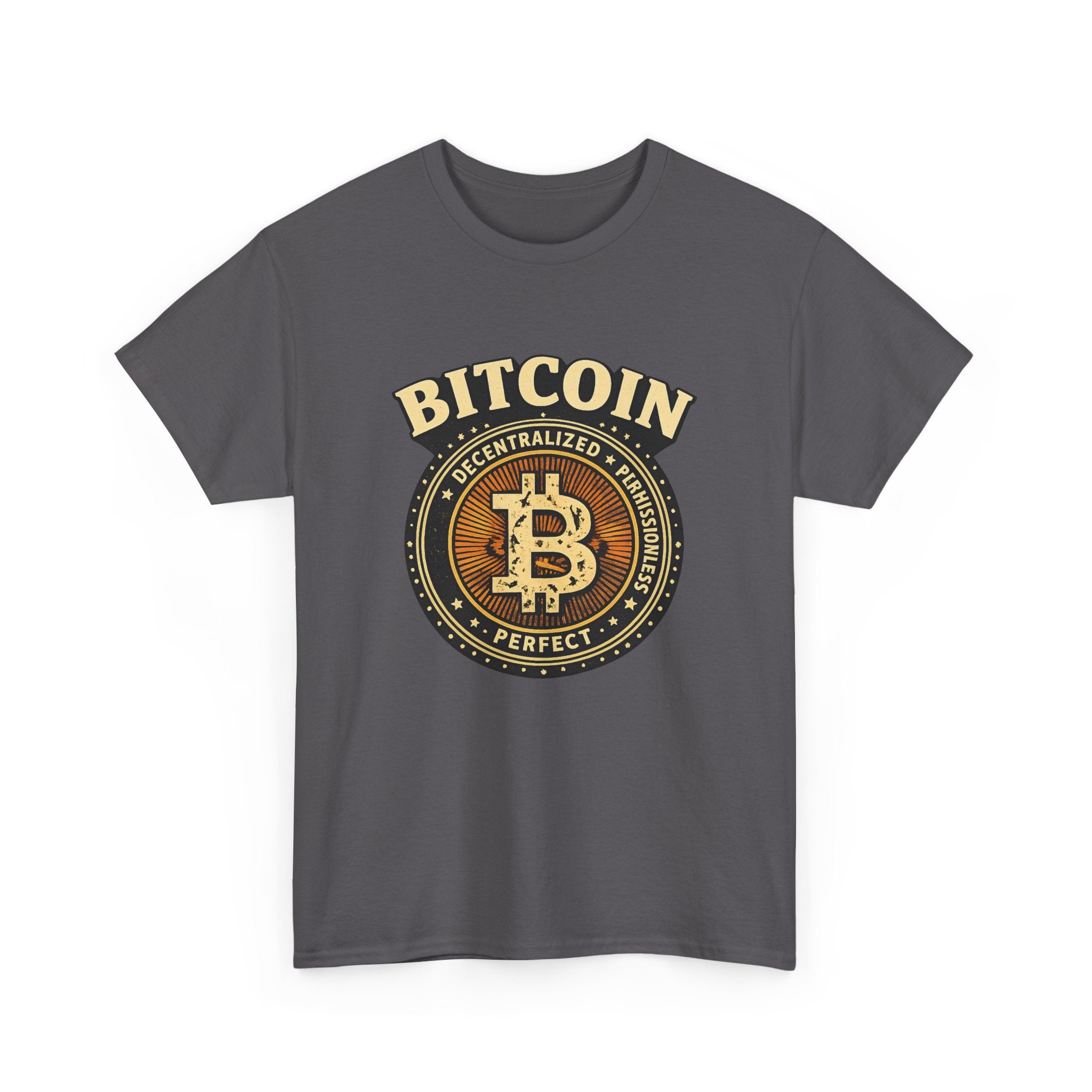 Bitcoin Crest T-Shirt – Vintage Crypto Logo Tee