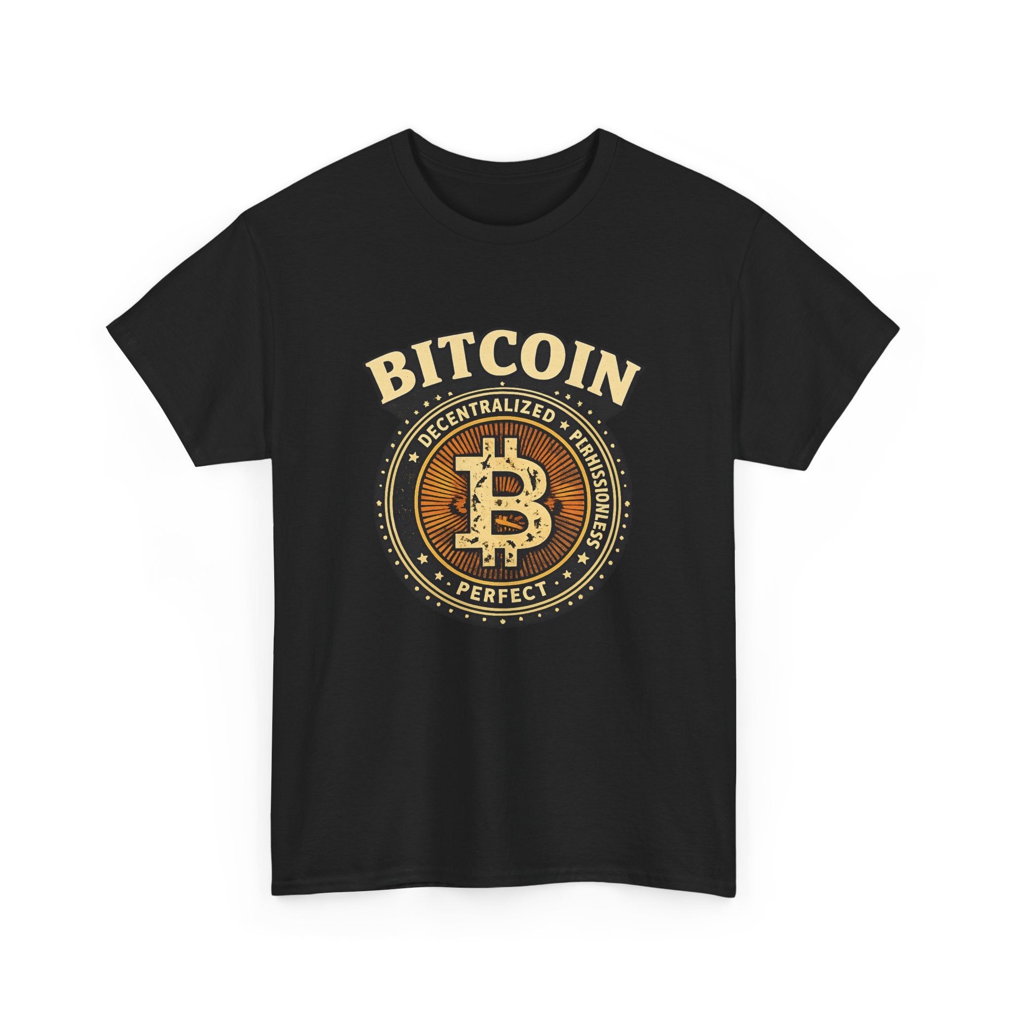 Bitcoin Crest T-Shirt – Vintage Crypto Logo Tee